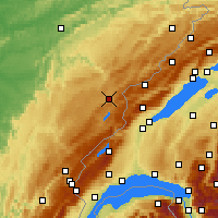 Nearby Forecast Locations - Pontarlier - Carte