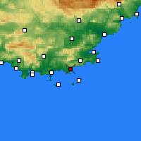 Nearby Forecast Locations - Le Lavandou - Carte