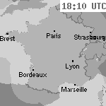 Image radar des précipitations France 19:40 UTC