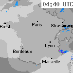 Image radar des précipitations France 06:10 UTC