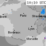 Image radar des précipitations France 11:40 UTC