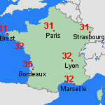Prévisions jeu, 19.06. France