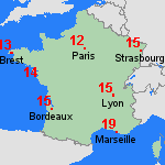 Pr&eacute;visions ven, 03.04. France