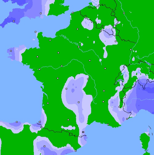 Pr&eacute;cipitations (24 h) France